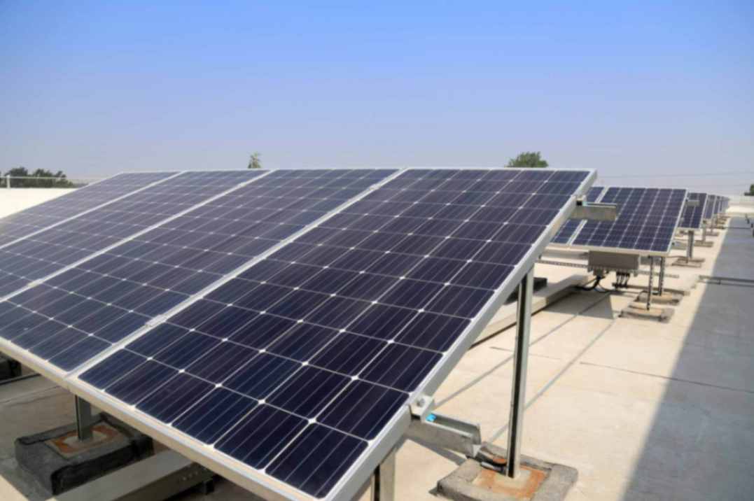 Solar panels installed on a rooftop